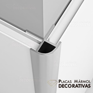 Perfil de aluminio esquinera exterior para placas decorativas