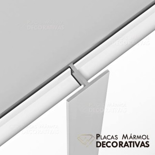 Perfil T para unir Placas decorativas marmolizadas.